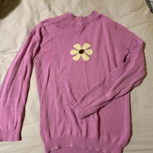 Pink Flower Sweater